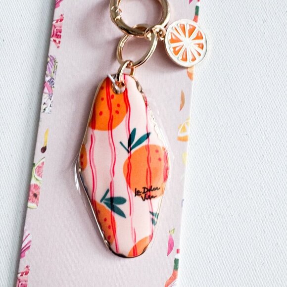 Piper K Orange Print Keychain - Picture 1 of 3